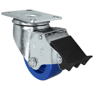 Durastar 3" x 1-1/4" Solid Polyurethane  Swivel Caster - 300 lb Capacity, Choose Top Plate Option Durastar