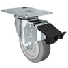 Durastar 4" x 1-1/4" FX Thermoplastic Rubber Swivel Caster - 300 lb Capacity, Choose Top Plate Option Durastar