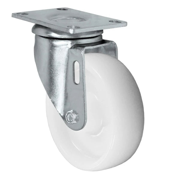 Durastar 4" x 1-1/4" Nylon Swivel Caster - 350 lb Capacity, Choose Top Plate Option Durastar