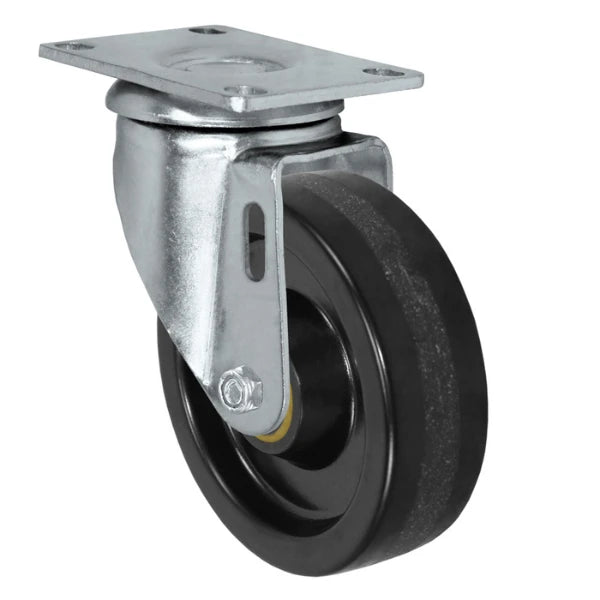 Durastar 4" x 1-1/4" Phenolic Swivel Caster - 350 lb Capacity, Choose Top Plate Option Durastar
