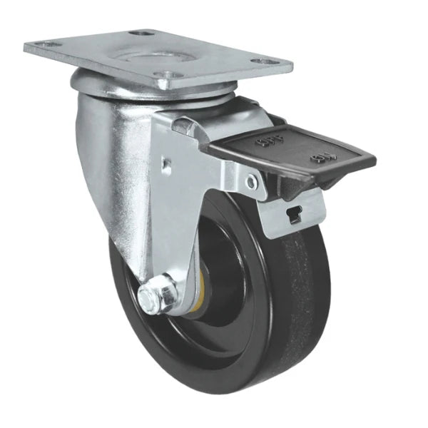 Durastar 4" x 1-1/4" Phenolic Swivel Caster - 350 lb Capacity, Choose Top Plate Option Durastar