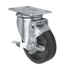 Durastar 4" x 1-1/4" Phenolic Swivel Caster - 350 lb Capacity, Choose Top Plate Option Durastar