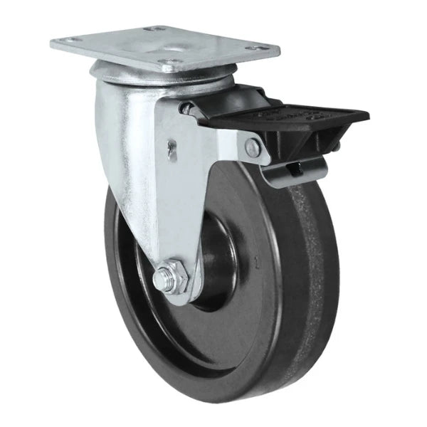 Durastar 5" x 1-1/4" Phenolic Swivel Caster - 350 lb Capacity, Choose Top Plate Option Durastar