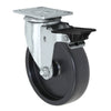Durastar 5" x 1-1/4" Polyolefin Swivel Caster - 325 lb Capacity, Choose Top Plate Option Durastar