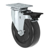 Durastar 5" x 1-1/4" Soft Rubber Swivel Caster - 250 lb Capacity, Choose Top Plate Option Durastar