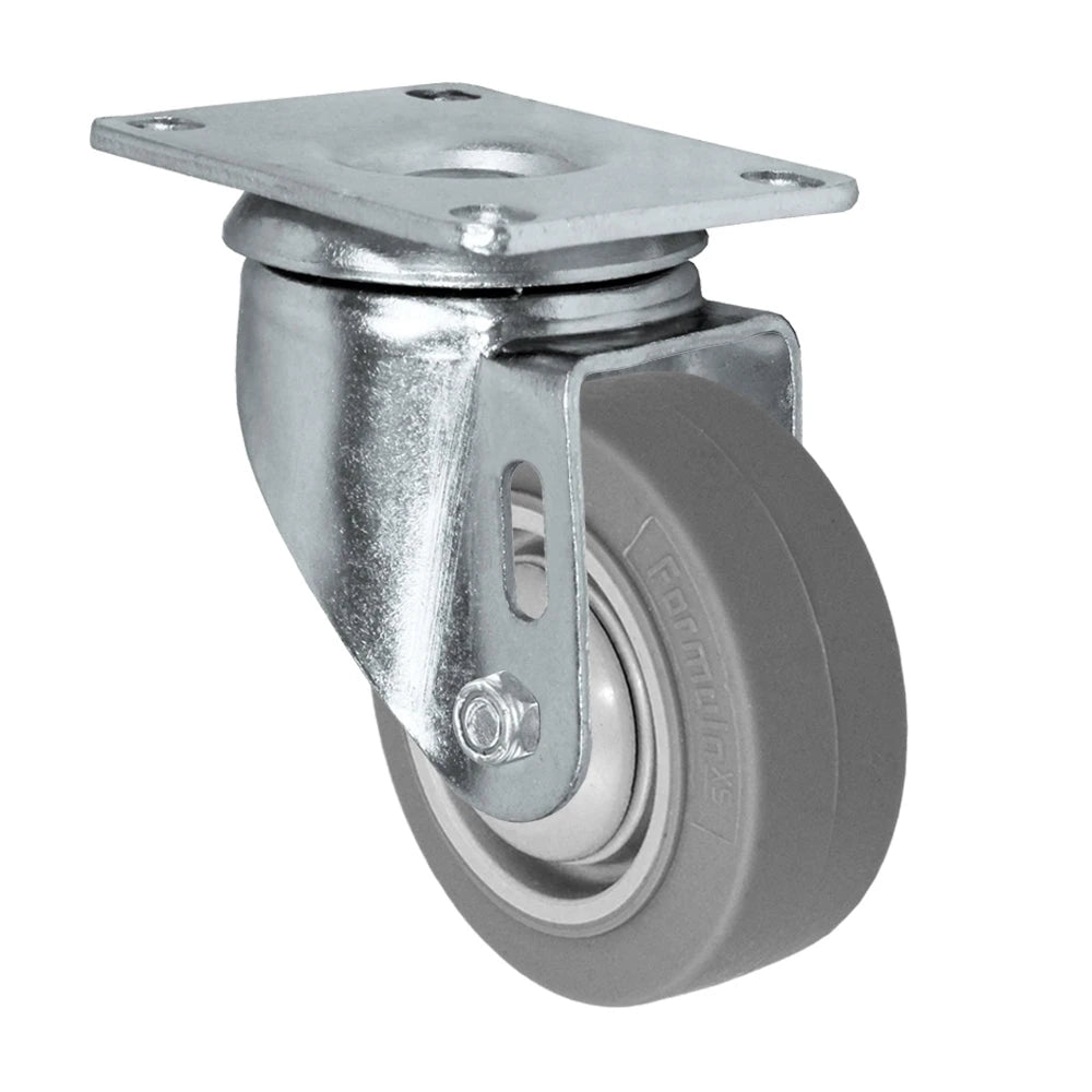 3" X 1.25" Light Duty TPR FX Formula XS Rubber Wheel - Swivel Caster - 225 lbs Capacity CasterHeadquarter