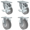 3" x 1.25" Thermo Plastic Rubber Swivel & Rigid Caster – 900 lb | CasterHQ
