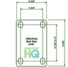 3" X 1.25" Thermo Plastic Rubber Caster Set of 4 - 2 Locking Swivel Casters & 2 Rigid - 900 lbs Capacity Per Set CasterHQ