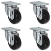 3" x 1.25" Hard Rubber Swivel Caster Set – 1,100 lb | CasterHQ