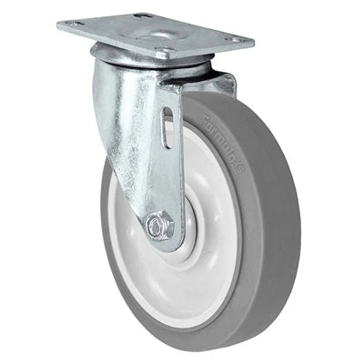 5" X 1.25" Light Duty TPR FX Formula XS Rubber Wheel - Swivel Caster - 315 lbs Capacity CasterHQ