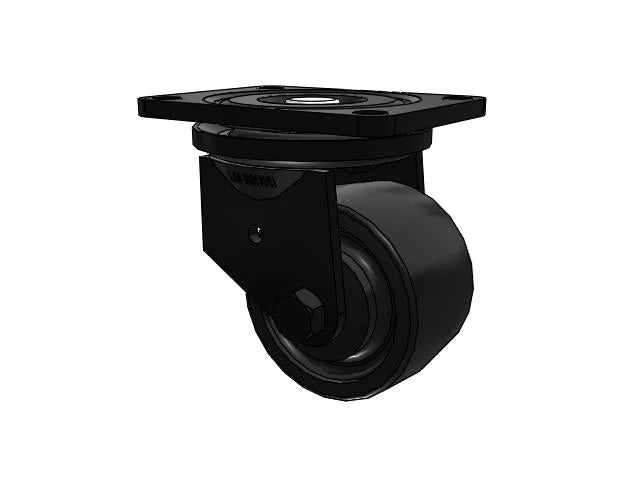 Albion Casters 3" Low-Profile MAX Nylon Wheel Caster with Top Plate – Heavy-Duty, Durable Black Industrial Caster for Smooth Mobility Albion-Casters
