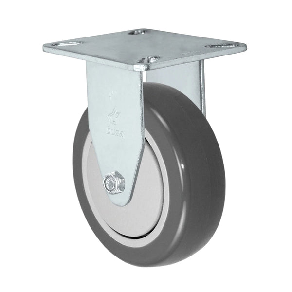 Durastar 3-1/2" x 1-1/4" Polyurethane on Polyolefin Rigid Caster - 275 Load Capacity w/ Precision Full Thread Guard, Choose Top Plate Option Durastar