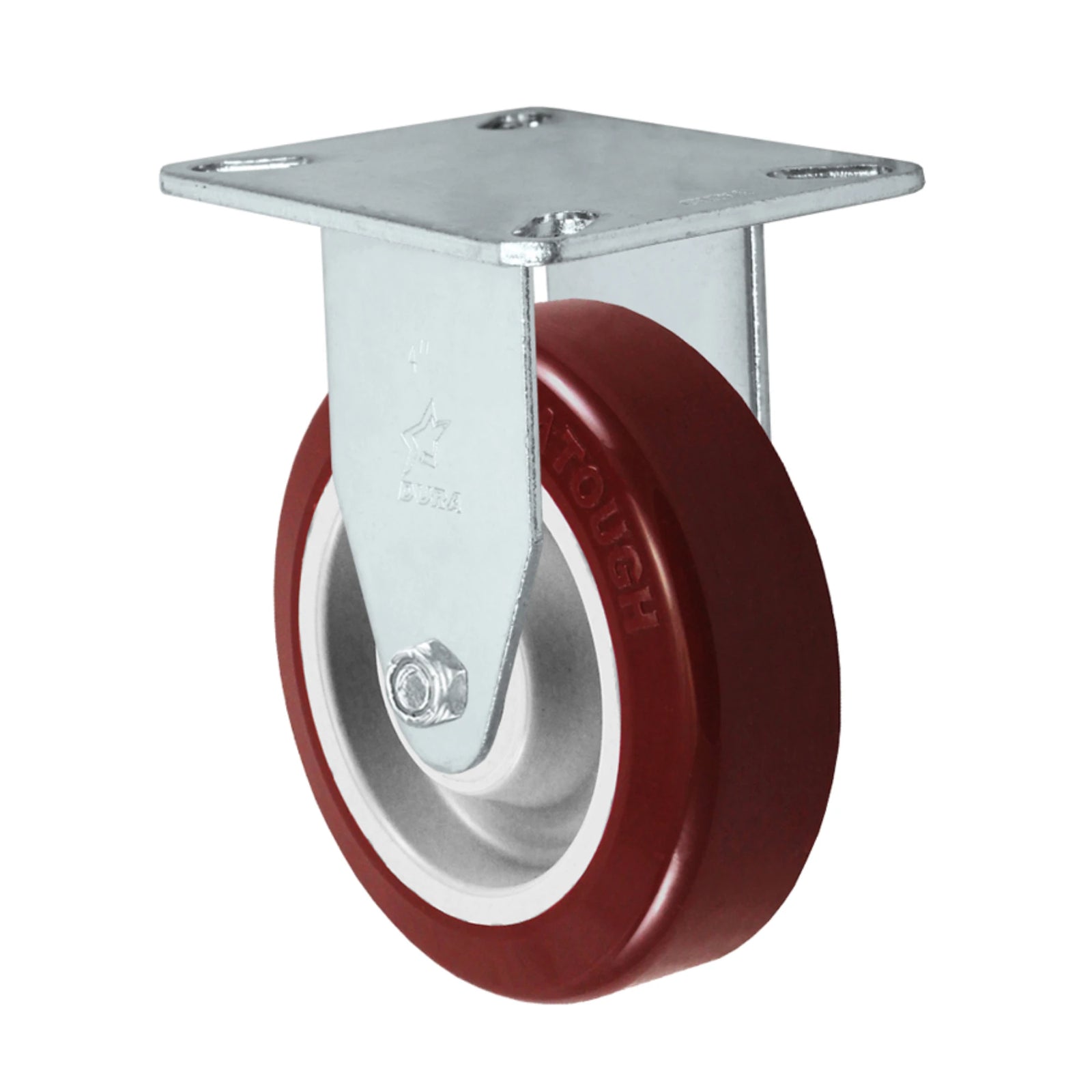 Durastar 3-1/2" x 1-1/4" Duratough Polyurethane on Polyolefin Rigid Caster - 300 Load Capacity w/ Choose Bearing, Choose Top Plate Option Durastar