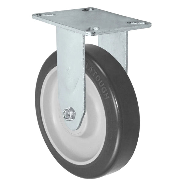 Durastar Light Medium Duty 24 Series - 4" x 1-1/4" Duratough Polyurethane on Polyolefin Rigid Caster - 325 lb Capacity, Choose Top Plate Option Durastar