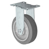 Durastar 4" x 1-1/4" Soft Rubber Rigid Caster - 220 Load Capacity w/ 3/8 Plain Bore, Choose Top Plate Option Durastar