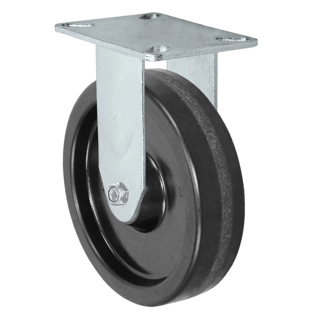 Durastar Light Medium Duty 24 Series - 5" x 1-1/4" Phenolic Rigid Caster - 350 lb Capacity, Choose Top Plate Option Durastar