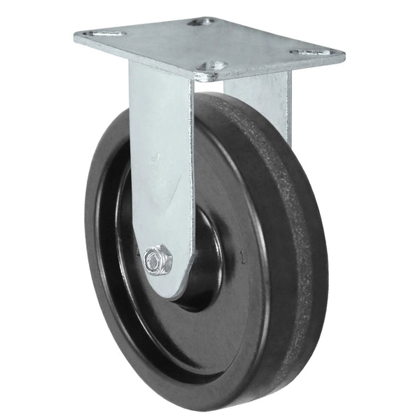 Durastar Light Medium Duty 24 Series - 5" x 1-1/4" Phenolic Rigid Caster - 350 lb Capacity, Choose Top Plate Option Durastar
