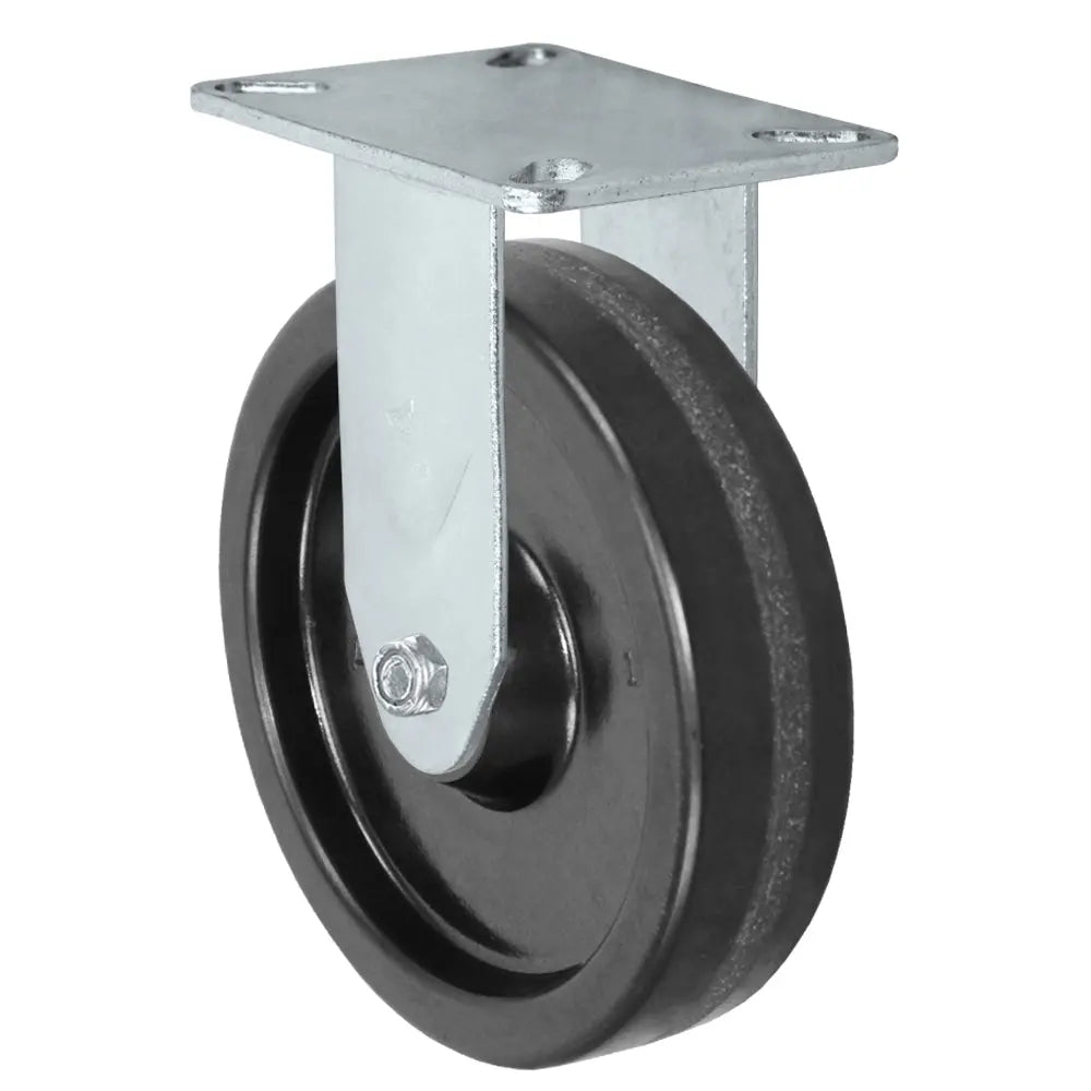 Durastar Light Medium Duty 24 Series - 5" x 1-1/4" Phenolic Rigid Caster - 350 lb Capacity, Choose Top Plate Option -  | CasterHQ