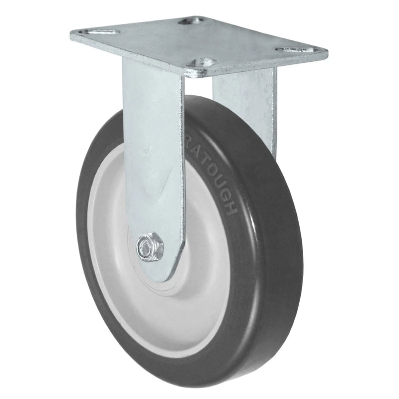 Durastar Light Medium Duty 24 Series - 5" x 1-1/4" Duratough Polyurethane on Polyolefin Rigid Caster - 350 lb Capacity, Choose Top Plate Option Durastar