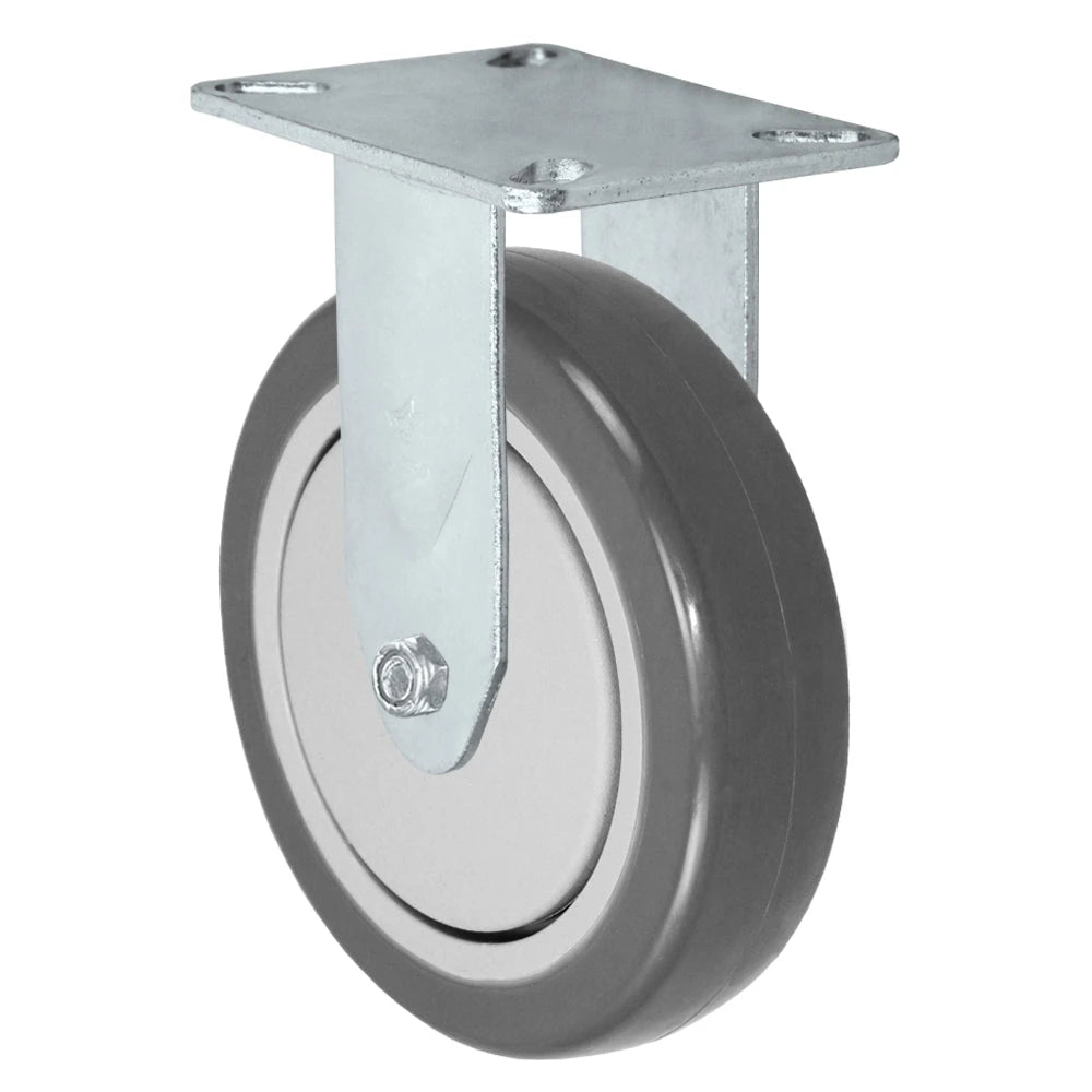 Durastar Light Medium Duty 24 Series - 6" x 1-1/4" Polyurethane on Polyolefin Rigid Caster - 350 lb Capacity, Choose Top Plate Option Durastar
