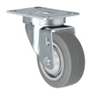 Durastar 3" x 1-1/4" FX Thermoplastic Rubber Swivel Caster - 225 Load Capacity, 2-3/8" x 3-5/8" Top Plate Durastar