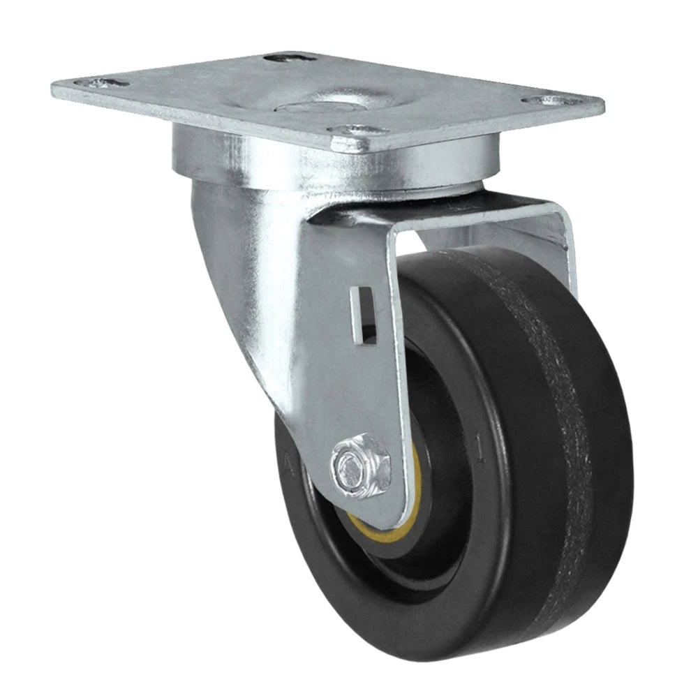 Durastar 3" x 1-1/4" Phenolic Swivel Caster - 350 Load Capacity, Choose Top Plate Option Durastar