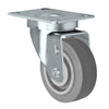 Durastar 3" x 1-1/4" Duratek High Tech Rubber Swivel Caster - 225 Load Capacity, Choose Top Plate Option Durastar