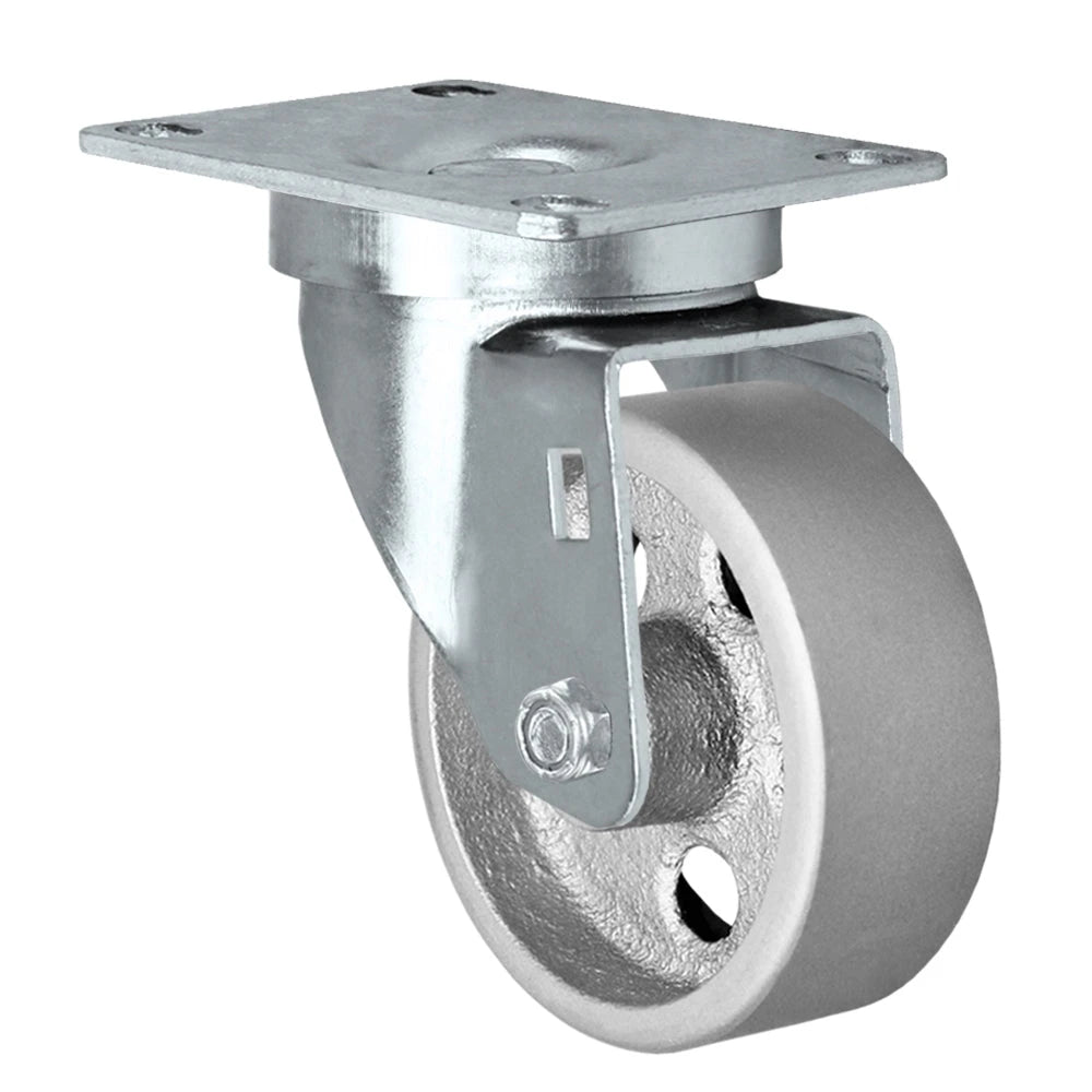 Durastar 3" x 1-1/4" Semi-Steel Swivel Caster - 350 Load Capacity w/ 3/8 Plain Bore, Choose Top Plate Option Durastar
