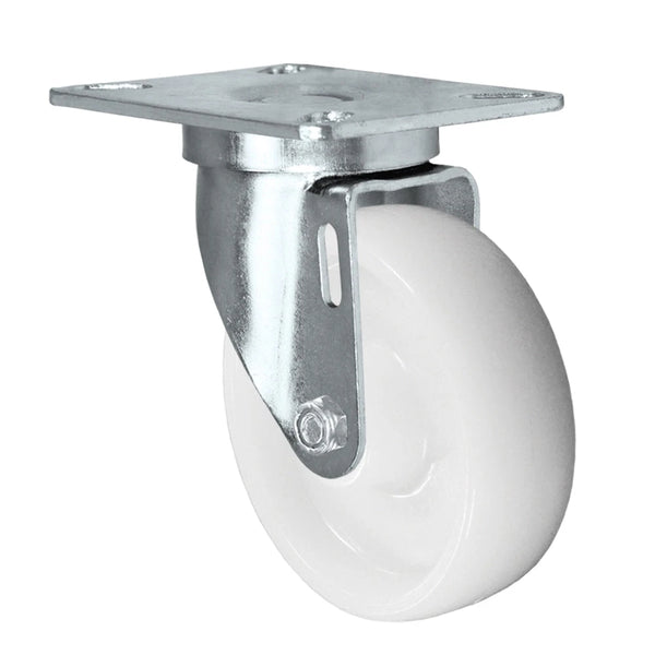 Durastar Light Medium Duty 24 Series - 4" x 1-1/4" Nylon Swivel Caster - 350 lb Capacity, Choose Top Plate Option Durastar
