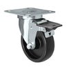 Durastar Light Medium Duty 24 Series - 4" x 1-1/4" Polyolefin Swivel Caster - 300 lb Capacity, Choose Top Plate Option Durastar