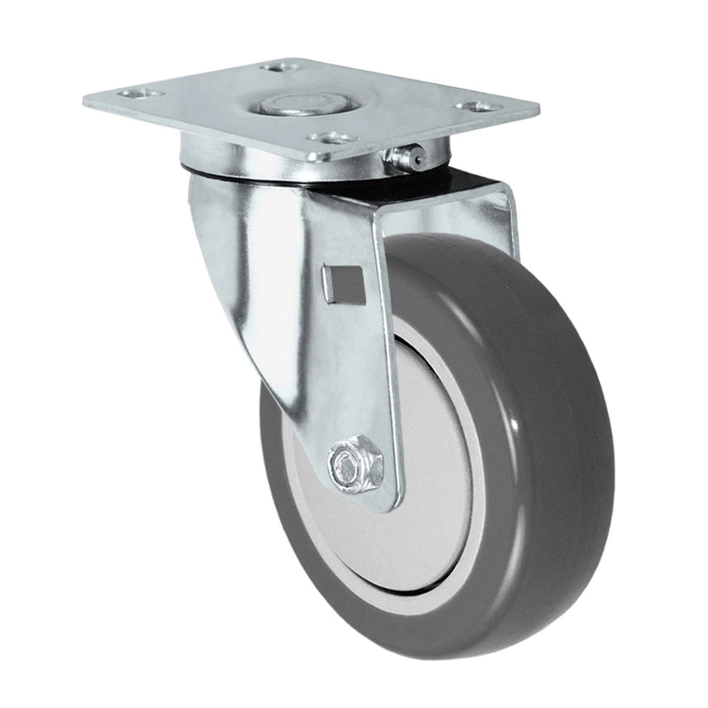 Durastar 4" x 1-1/4" Polyurethane on Polyolefin Swivel Caster - 300 Load Capacity w/ Choose Bearing, Choose Top Plate Option Durastar