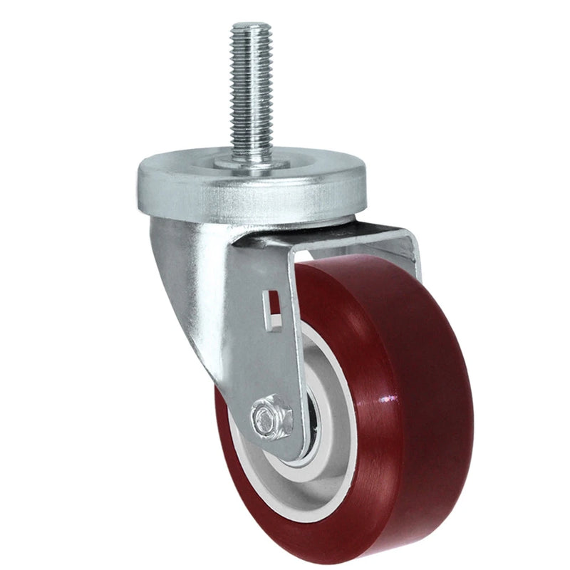 Durastar 4" x 1-1/4" Duratough Polyurethane on Polyolefin Swivel Threaded Stem Caster - 325 lb Capacity Durastar