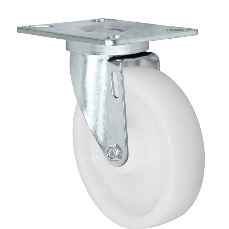 Durastar Light Medium Duty 24 Series - 5" x 1-1/4" Nylon Swivel Caster - 350 lb Capacity, Choose Top Plate Option Durastar