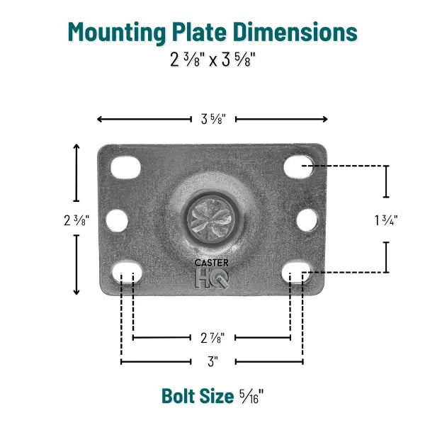 Durastar Light Medium Duty 24 Series - 5" x 1-1/4" Phenolic Swivel Caster - 350 lb Capacity, Choose Top Plate Option -  | CasterHQ