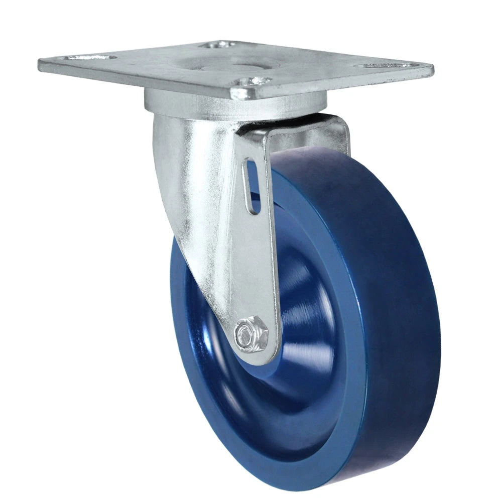 Durastar Light Medium Duty 24 Series - 5" x 1-1/4" Solid Polyurethane Swivel Caster - 350 lb Capacity, Choose Top Plate Option Durastar