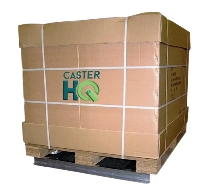 USA-Made Heavy-Duty Pallet Dolly - 42"x42" - 4000 Lb Capacity, 6-Roller, 360° Maneuverability CasterHQ