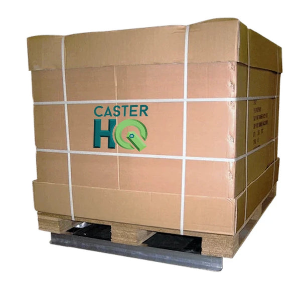 USA-Made Heavy-Duty Pallet Dolly - 42"x48" - 4000 Lb Capacity, 6-Roller, 360° Maneuverability CasterHQ