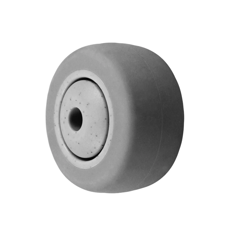 Durastar 2-1/2" x 1-1/4" Duratek High Tech Rubber Wheel, 150 lbs Capacity and 3/8" Precision Small Thread Guard Durastar
