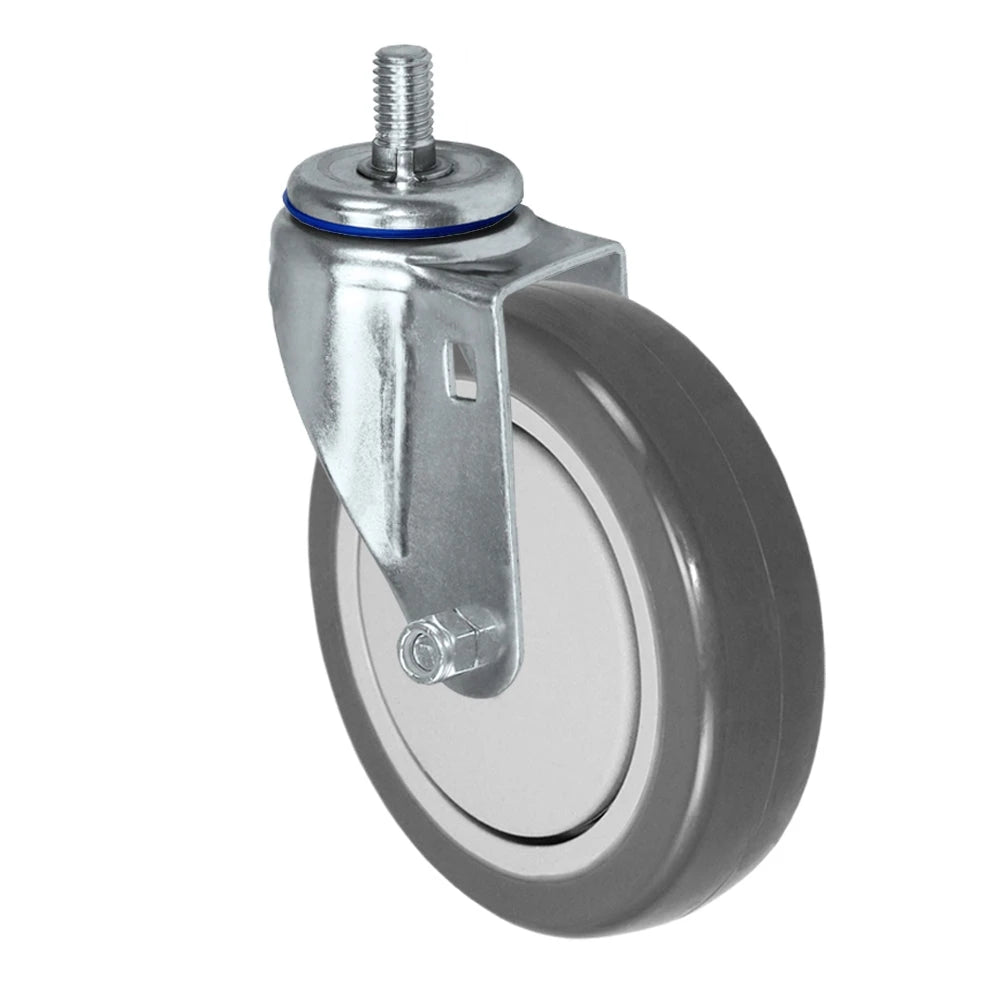 Durastar Light Medium Duty 26 Series - 5" x 1-1/4" Polyurethane on Polyolefin Threaded Stem Caster - 325 lb Capacity, Precision Small Thread Guard, & 1/2"-13 x 3/4" Threaded Stem Durastar