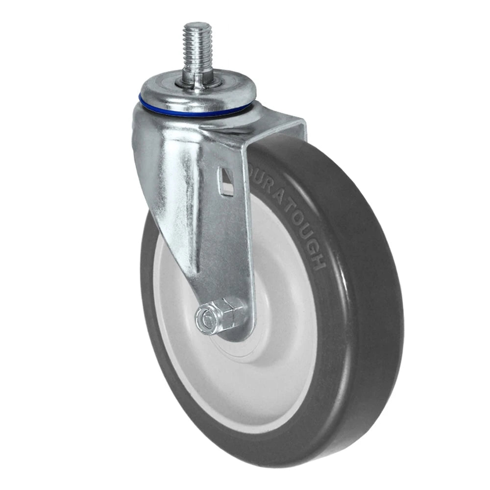 Durastar Light Medium Duty 26 Series - 5" x 1-1/4" DURATOUGH Polyurethane on Polyolefin Threaded Stem Caster - 350 lb Capacity, Annular Bearing, & 1/2"-13 x 3/4" Threaded Stem Durastar