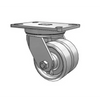 Dual-Wheel 4" Cast Iron Caster | 1200 lb Capacity | Low Profile | 6.25"x4.5" Plate | SKU 272CA04101S Albion-Casters