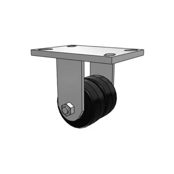 Dual-Wheel 3.25" Phenolic Rigid Caster | Low Profile | 1200 lb Capacity | 6.25"x4.5" Plate Albion-Casters