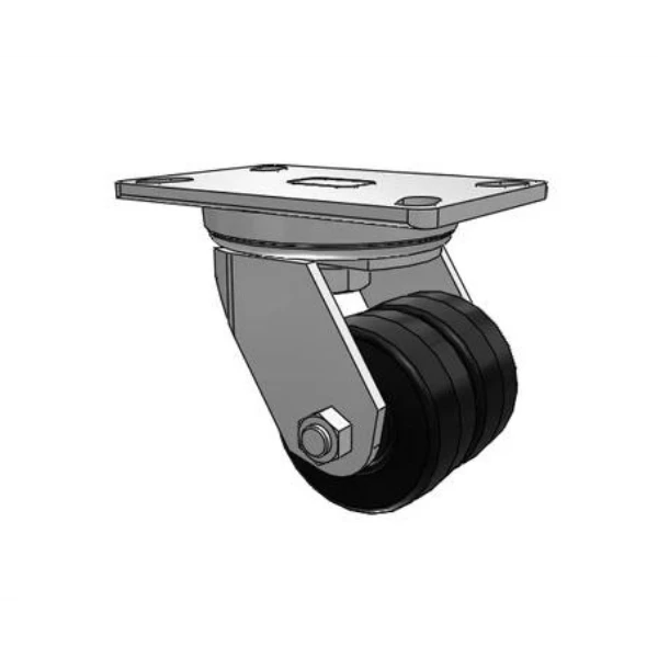 Dual-Wheel 3.25" Phenolic Caster | Low Profile | 1200 lb Capacity | 6.25"x4.5" Plate Albion-Casters