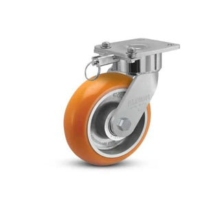 Albion 28AN06228SL 6" x 2" Orange Ergonomic Swivel Caster – 1250 lb