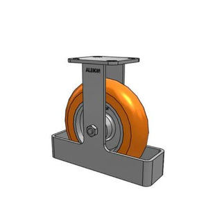 Albion 28AN08228R01TO 8" x 2" Orange Rigid Caster – 1500 lb