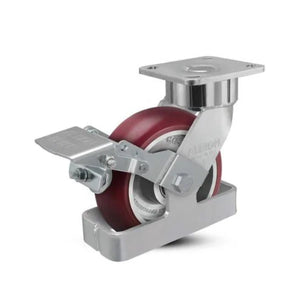 Albion 28AX06228SFBKTO 6" x 2" Ergonomic Caster with Brake – 1250 lb