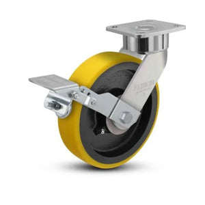 Albion 28PF08228S01FBK 8" x 2" Poly Ergonomic Caster – 1500 lb