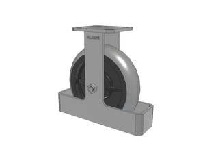 Albion 28XR08228R01TO 8" x 2" Rubber Rigid Ergonomic Caster