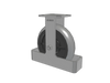 Albion Casters 8" x 2" USA Ergonomic Rigid Caster with Performance Rubber Donut Wheel, 9.5" OAH, Toe Guard, and 4" x 4.5" Plate - Model 28XR08228R01TO Albion-Casters