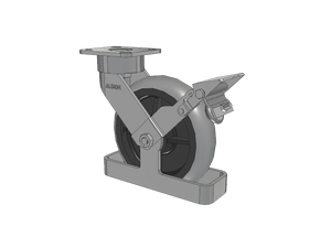 Albion 28XR08228S01FBKTO 8" x 2" Rubber Ergonomic Caster w/ Brake